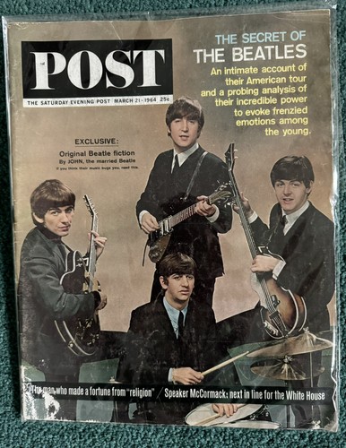Saturday Evening Post 1964 Beatles Scientology No label Amazing ๐ฅ๐ฅ Look! - Picture 17 of 17
