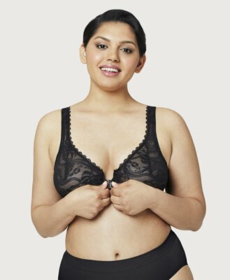 Glamorise Front Close BH All Over Spitze Bügel BH'S 9245 BRANDNEU