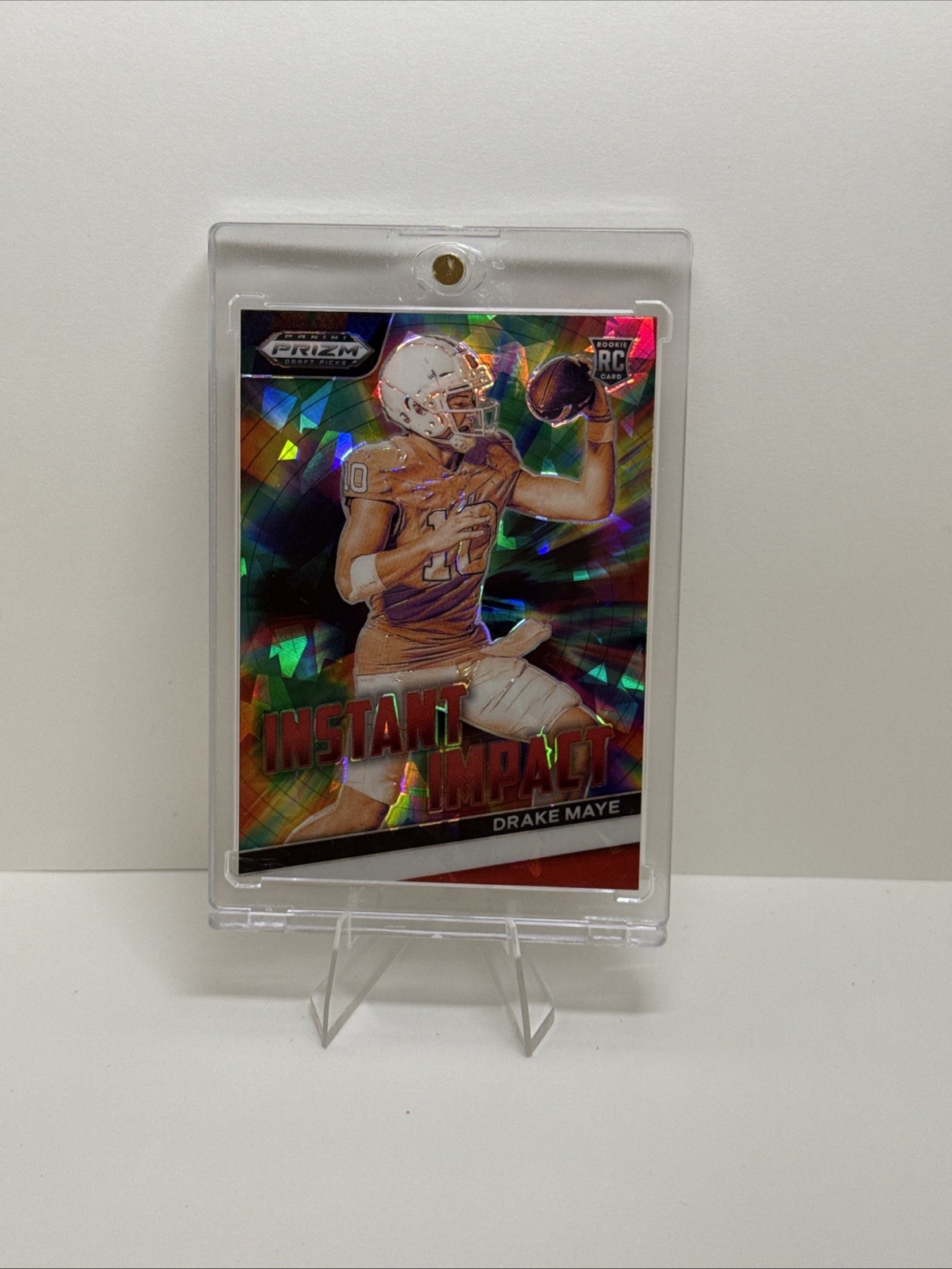 Drake Maye 2024 Panini Prizm Draft Picks - Instant Impact #II-DM Red Ice Prizm