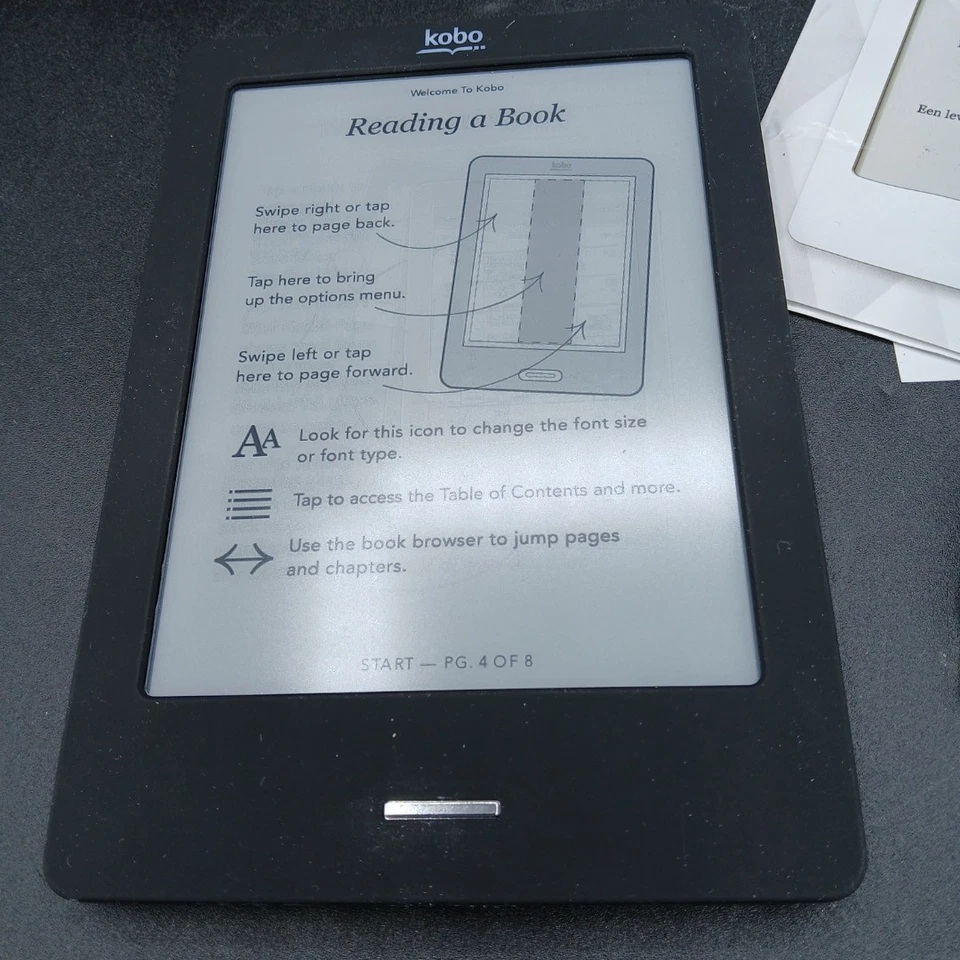 Kobo eReader Black & White Touch Edition Black Plastic WRDC - Image 3 of 4