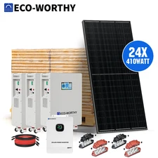 ECO-WORTHY 9840W Solar Panel +10KW 120V/240V inverter & 48KWh Lithium Battery