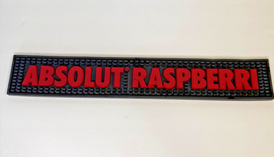 Absolut Raspberri Vodka Bar Mat *NEW*. Black/Red - Man Cave Approx 21''x3.5''