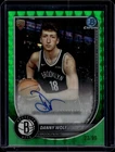 2025-26 Bowman #BCA-DW Danny Wolf Chrome Autographs Green Geometric /99
