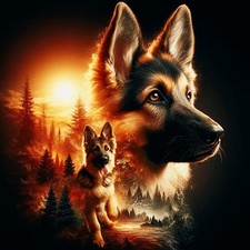 Dog Diamond Art Painting Kits for Adults, Animal 5D Full Drill Gem Dots Art and