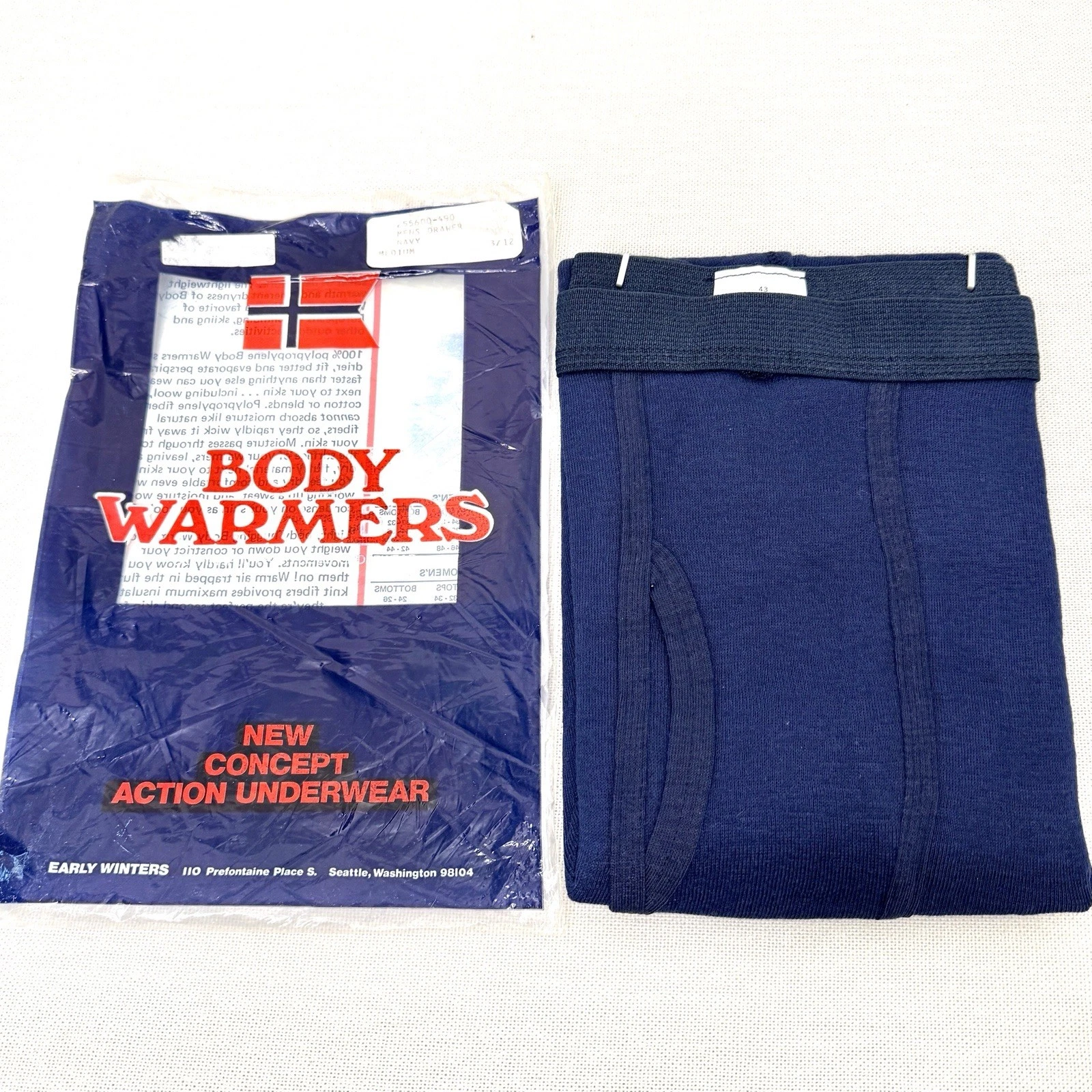 VTG Early Winters Body Warmer Thermal Pants Base Layer M Blue Stretch USA New
Opens in a new window