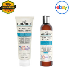 Curlsmith Weightless Air Dry Cream 8 fl oz Hydro Style Flexi Jelly 8 fl oz Set