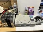Vintage Sony Playstation 1 Video Game Console W/ Games Warhammer Tomb Raider GTA