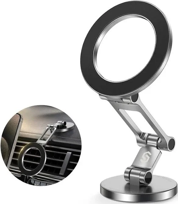 Ultra Magnetic Car Phone Mount Folding 360° Rotation All-Metal Cell Phone Holder - Image 2 of 4