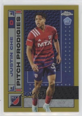 2022 Topps Chrome MLS Pitch Prodigies Gold Refractor 41/50 Justin Che #166 0z8w