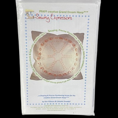 New PFAFF Decorative EMBROIDERED PILLOW Pattern 16'' Sewing Expressions 2010