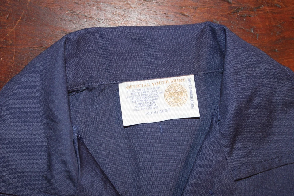 Boy Scouts of America BSA Camisa Juvenil Azul Grande Lote De 3 Sin Parches Lisa Foto 3 de 4
