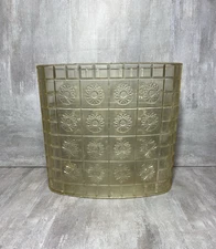 Vintage Lucite Clear Acrylic Atomic Starburst MCM Wastebasket Trashcan