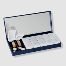  20 Port  Company Navy Blue Weekly Seven-Day Pill Box Organizer