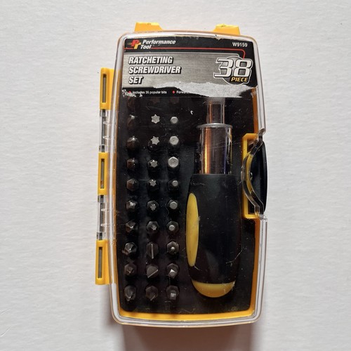 PERFORMANCE TOOL 38 Piece Bit Ratcheting Screwdriver Set W9159