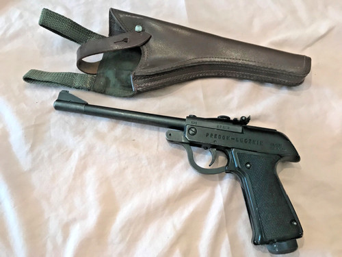 Vintage 1975 dated Polish Predom- Lucznik Airgun PISTOL  .177 Cal w/ holster
