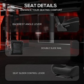 Supllueer Racing Simulator Cockpit With Seat & Monitor Stand Fits Logitech G29