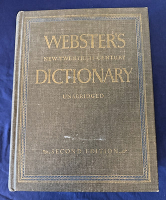 Webster's New Twentieth Century Dictionary Second Edition Unabridged 1970