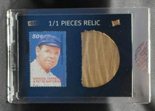 The Bar 2020 Pieces Of The Past Babe Ruth 1/1 Relic Babe Ruth Bat and Stamp HOF