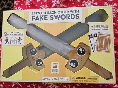 Exploding Kittens Let's Hit Each Other With Fake Swords Party Game