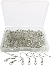 120pcs Earring Hooks with Ball and Coil, Hypo Allergenic Plated Silver silver
