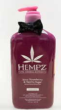 hempz juicy strawberry  vanilla sugar herbal body moisturizer 17oz ea