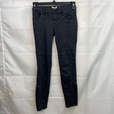 Free People women's black denim seamed Jillian moto stretch jeans casual 25