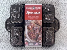 Nordic Ware Harvest Mini Loaf Pan, New