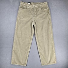 Levis Premium Corduroy Pants Mens 38x30 Beige 578 Baggy Relaxed Straight Leg