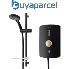 Triton Amala Metallic 9.5kW Brushed Brass Electric Shower Matt Black Finish