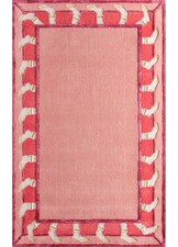 Modern Wool Area Rug Hand tufted wool and viscose Rug cranberry rectangle 8x10