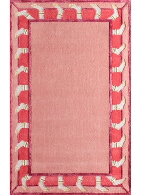 Modern Wool Area Rug Hand tufted wool and viscose Rug cranberry rectangle 8x10
