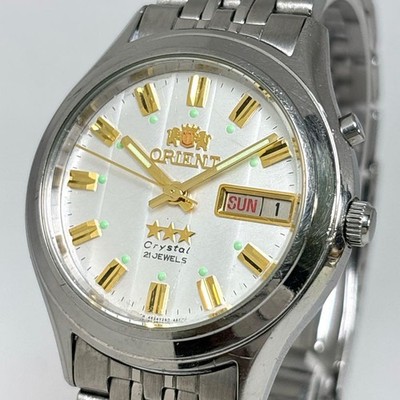 Orient Three Star Crystal 62547-025 Automatik Damenuhr Limited Day Date 34mm