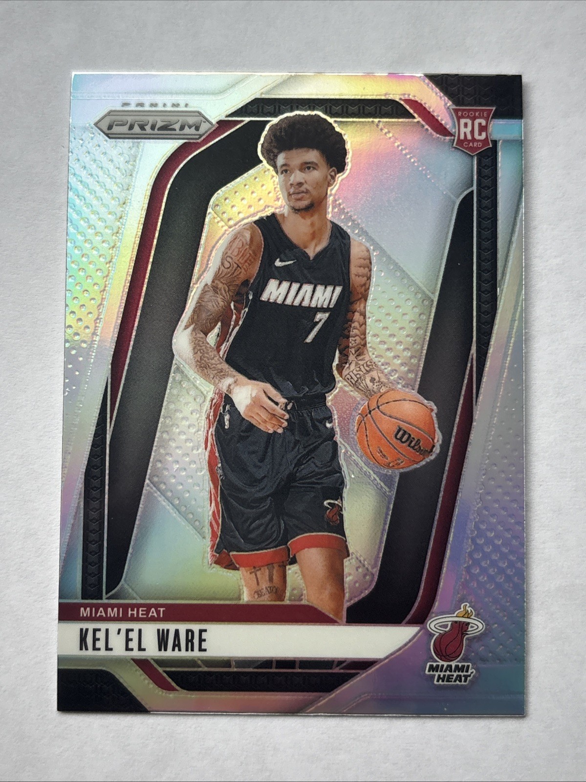 2024-25 Panini Prizm Kel'el Ware Rookie RC Silver #248 Miami Heat Parallel