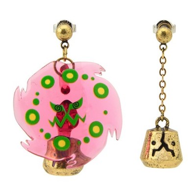 Pokemon Center Original Spiritomb Pierce Earrings w/ Swing Odd Keystone