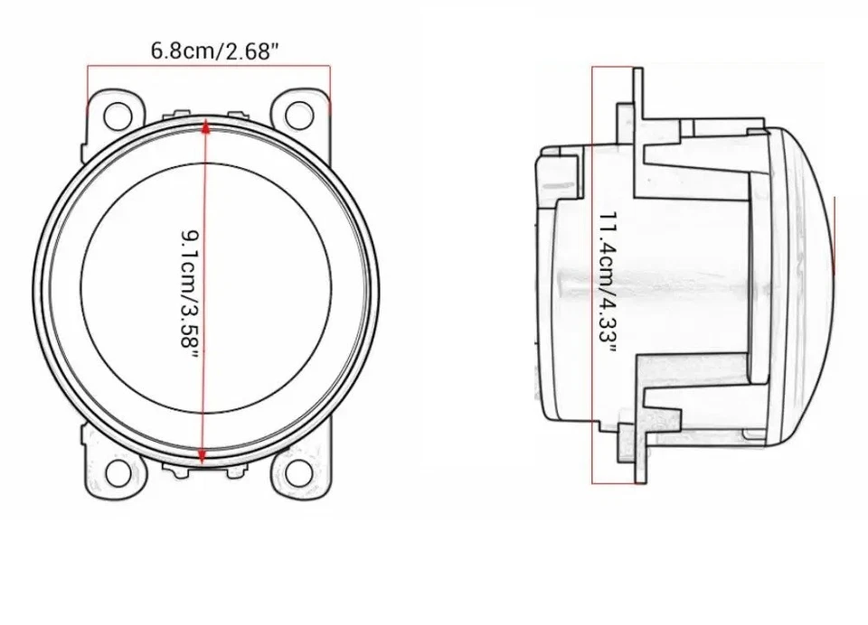 2X 3.5" LED Round Fog Lights DRL Fits Jaguar S-Type X-Type 2x fog Lamp 06 - 13 - Image 2 of 4