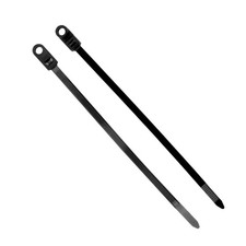 100 Nylon Cable Wire Zip Ties Mounting Hole Nail Screw 50 LBS 8" Inch Black