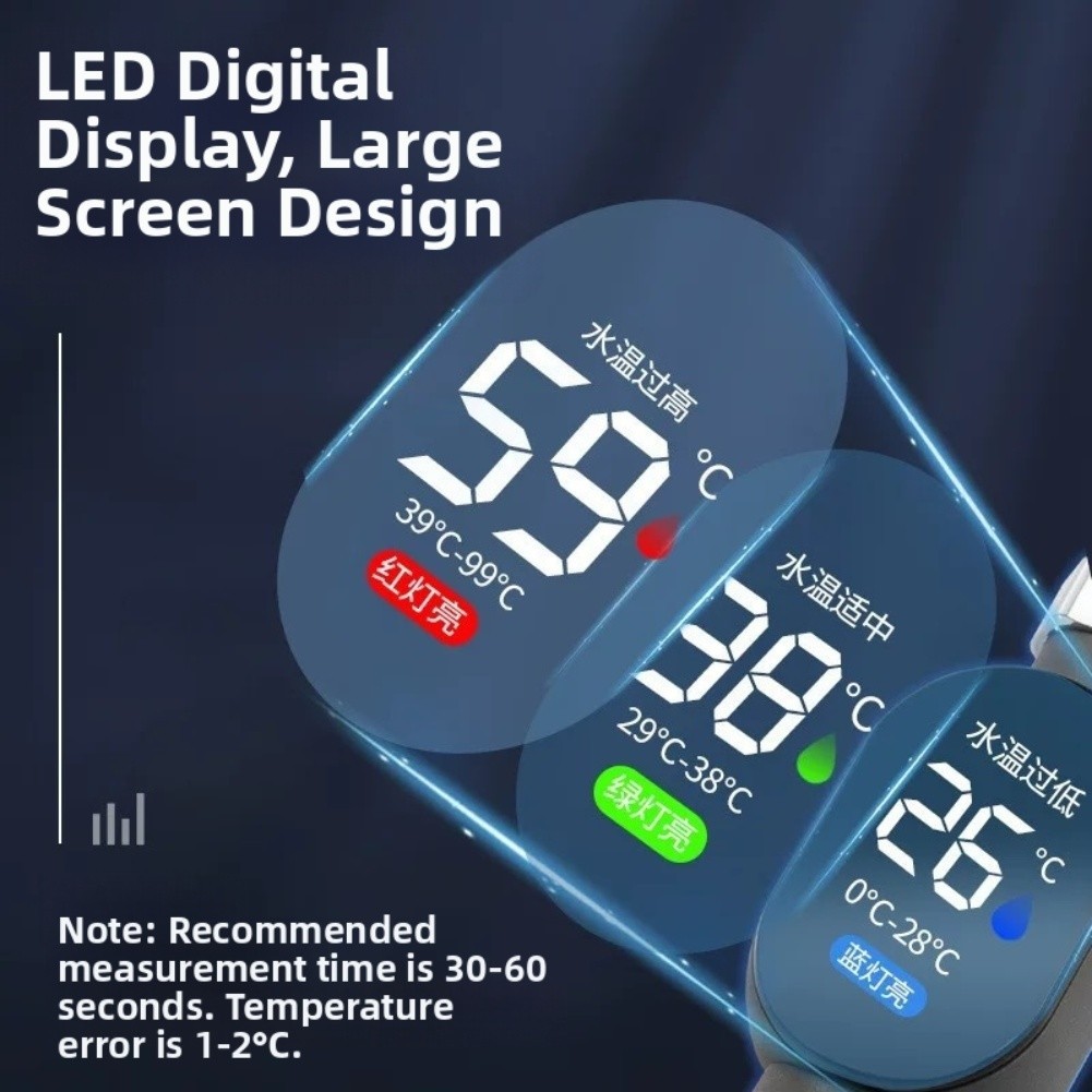 Smart Shower Water Temperature Gauge for Family Safety with Digital Display