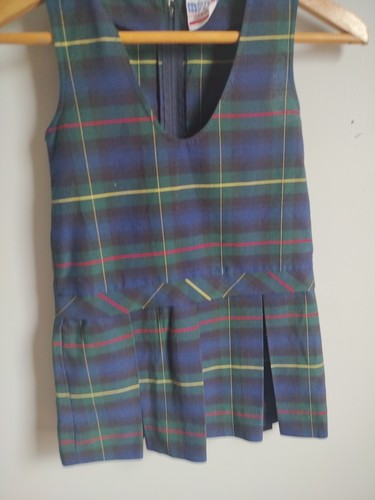 School Uniform Dress Size 5 ? Jumper Plaid Pleated Royal Park Made Usa (No Tag - Picture 4 of 8