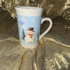 Royal Norfolk Snowman Christmas Mug Ceramic Microwave Dishwasher Safe White/Blue — photo 3