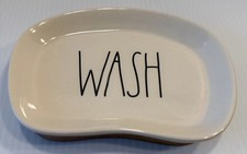 Rae Dunn Artisan Collection WASH Soap Dish with Wood Base by Magenta