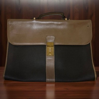 Dunhill France Laptop Breifcase Leather Top Handle Luxury Bag 16x12x2