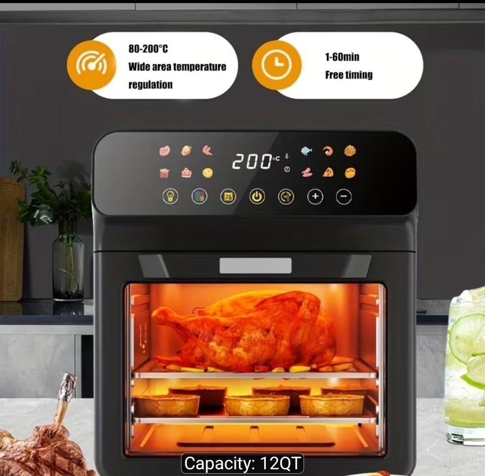 10.5QT Extra Lg Convection Countertop Oven with Air Fryer, Toaster Oven