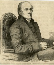 Antique Print-PORTRAIT OF BISHOP LONGLEY-NEW BISHOP OF DURHAM-Smyth-ca. 1860