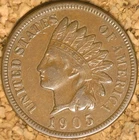 1905 Indian Head Cent - ATTRACTIVE HIGH GRADE VF+++, AS SHOWN  (M678)