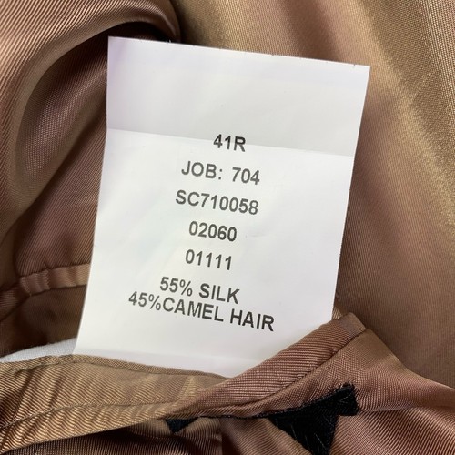 Joseph A Bank Suit Sport Coat 41 Regular Silk Camel Hair Herring Blazer Jacket - Picture 12 of 15