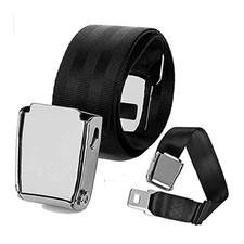 Adjustable 7-39 Airplane Seatbelt Extender - Fits All Airlines Not Southwes...