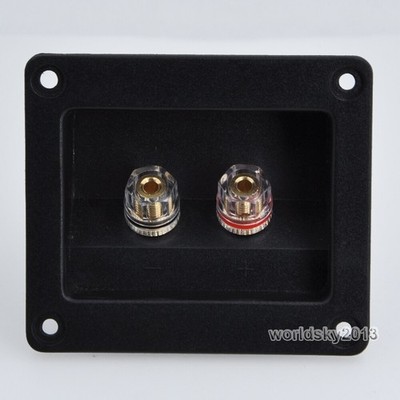 2pcs 2-way speaker junction box terminal binding post 92x80mm #lk