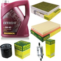 MANN-FILTER Inspektionspaket Mannol 5L Extreme 5W-40 FüR Vw Polo 1.4 16V