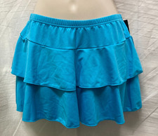 BODY WRAPPERS Dance Jazz 2 Tier Flounce Turquoise Skirt Ladies Medium 219