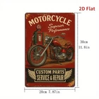 Vintage 1968 Motorcycle Repair Shop Tin Metal Sign Garage Wall Art 8x12